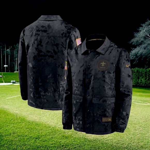 New Orleans Saints NIKE Salute to Service NFL Football Jacket Mens Large NEW - Picture 6 of 12